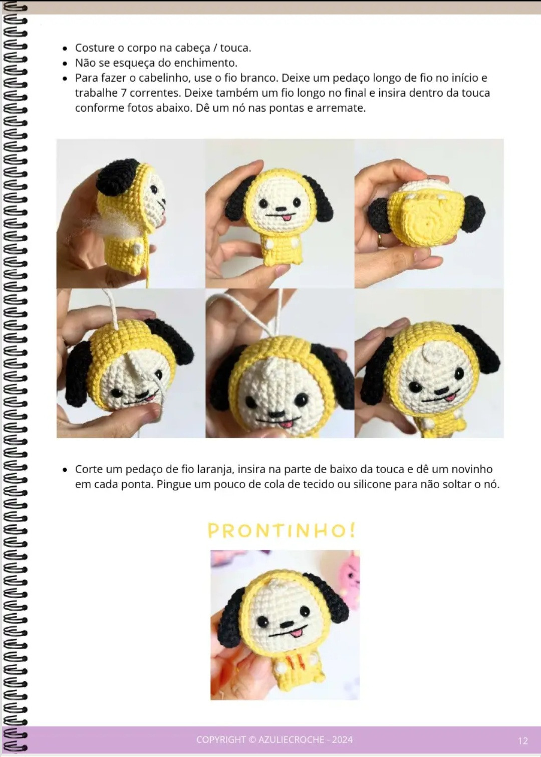 Chart de Crochê Amigurumi Chimmy com Instruções Detalhadas e Materiais