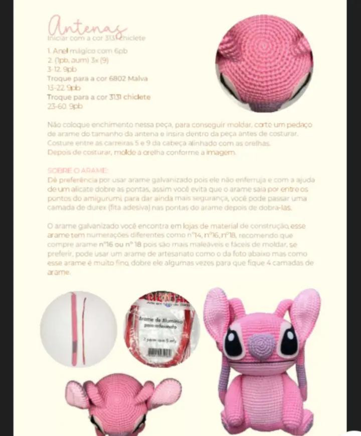Chart de Crochê: Bonecos Stitch e Angel com Detalhes Incríveis