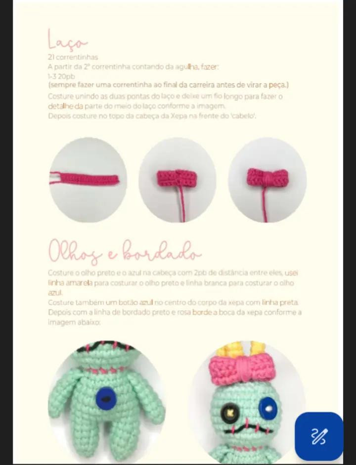 Chart de Crochê: Bonecos Stitch e Angel com Detalhes Incríveis