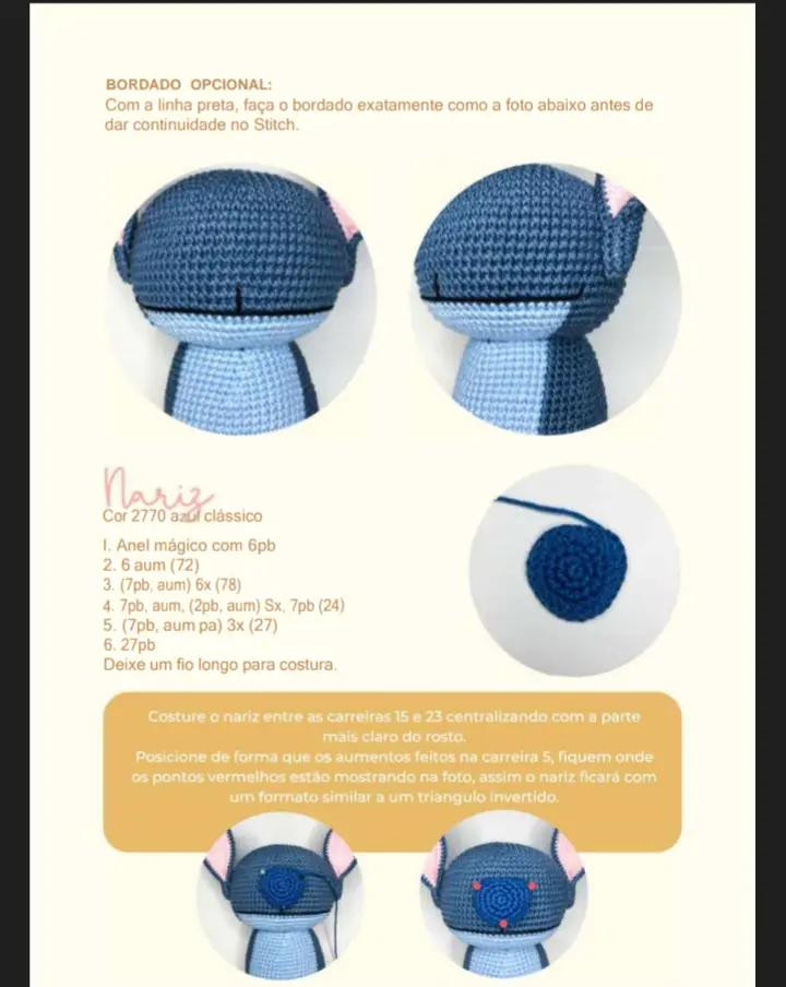 Chart de Crochê: Bonecos Stitch e Angel com Detalhes Incríveis