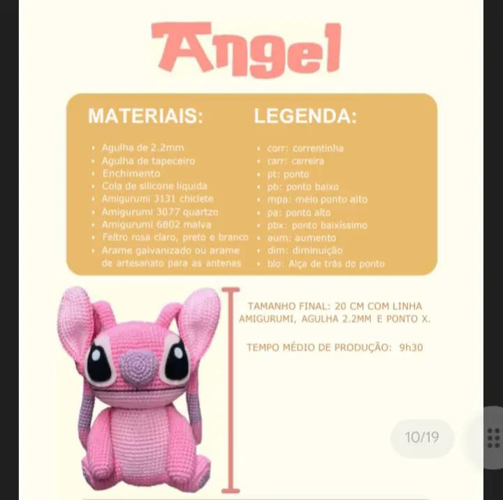 Chart de Crochê: Bonecos Stitch e Angel com Detalhes Incríveis