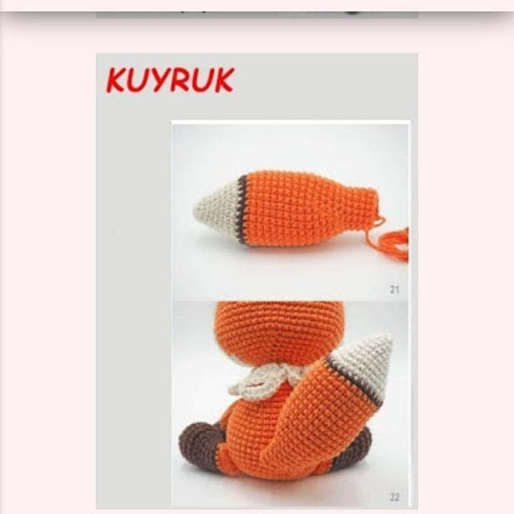 Chart de Crochê Intermediário para Raposa Amigurumi Fofa