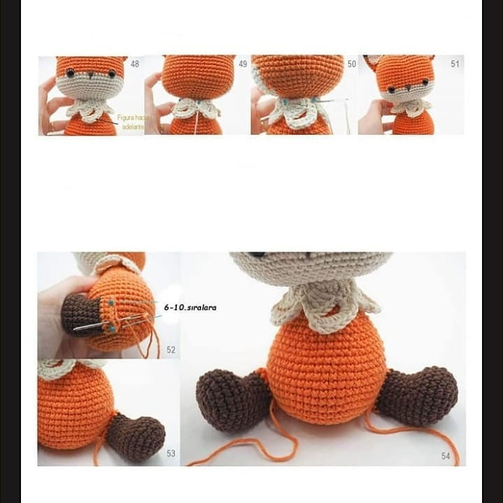 Chart de Crochê Intermediário para Raposa Amigurumi Fofa