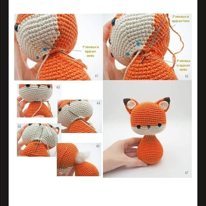 Chart de Crochê Intermediário para Raposa Amigurumi Fofa