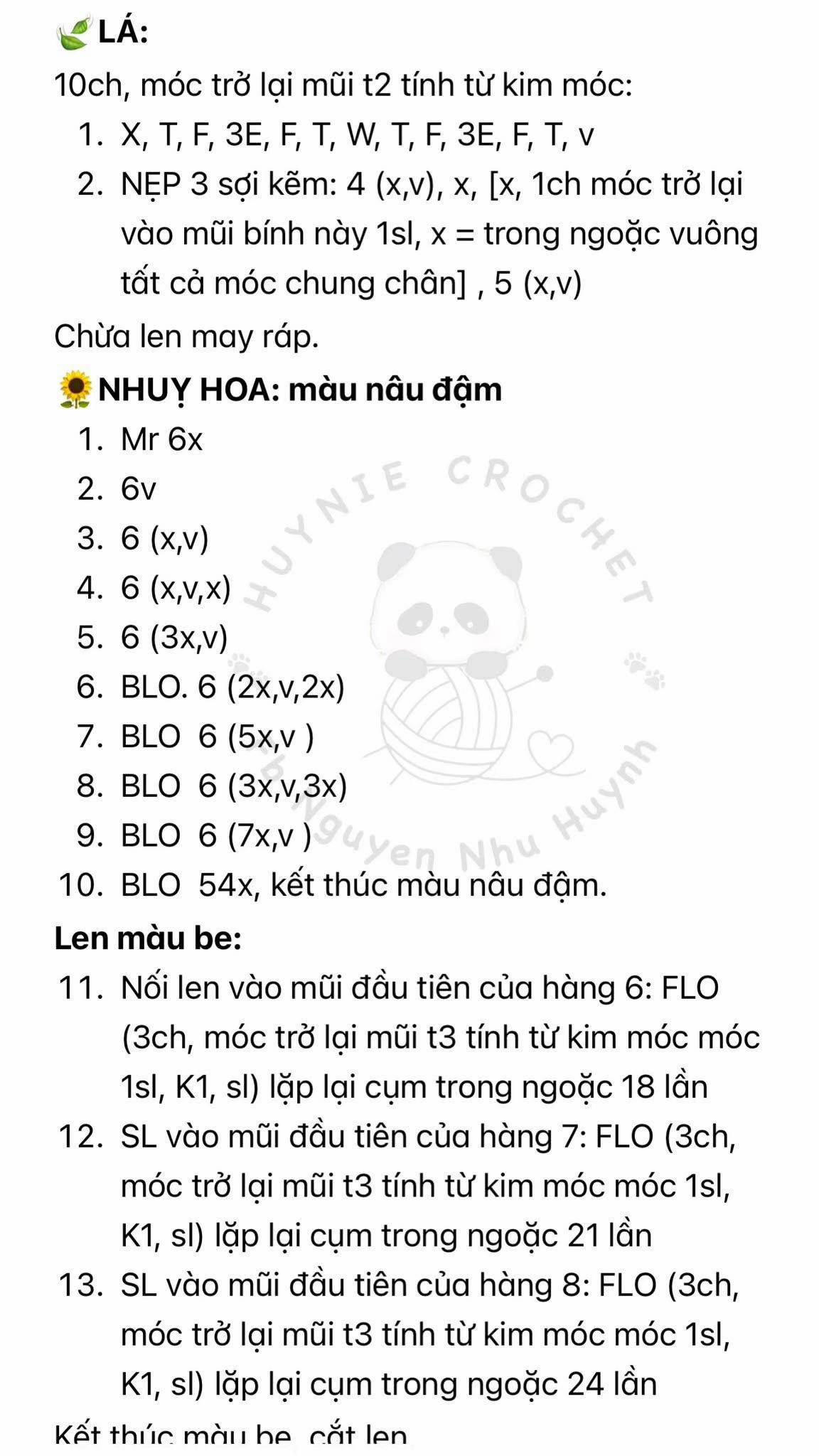 Chart hoa hướng dương nhung đũa🌻