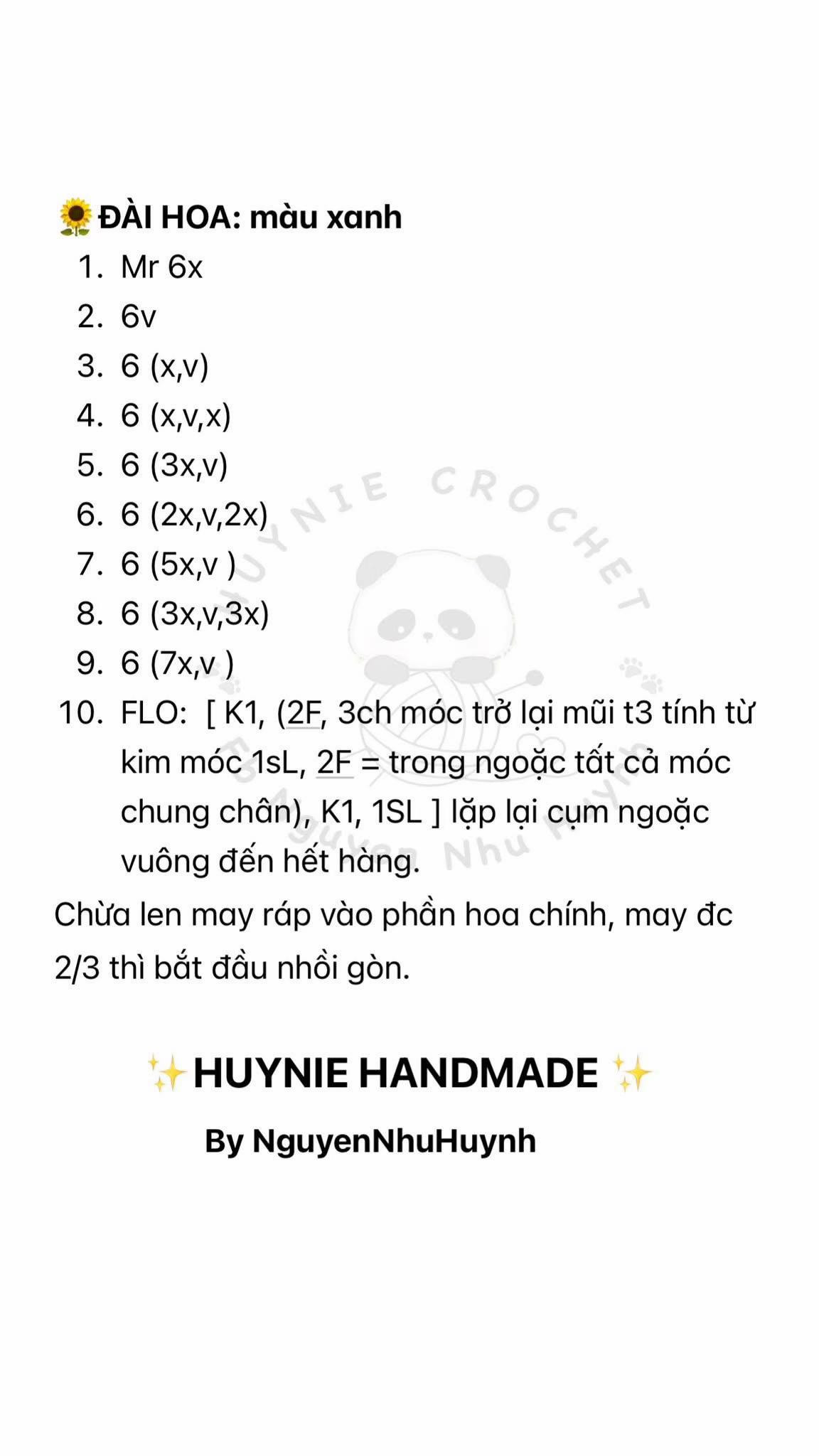 Chart hoa hướng dương nhung đũa🌻