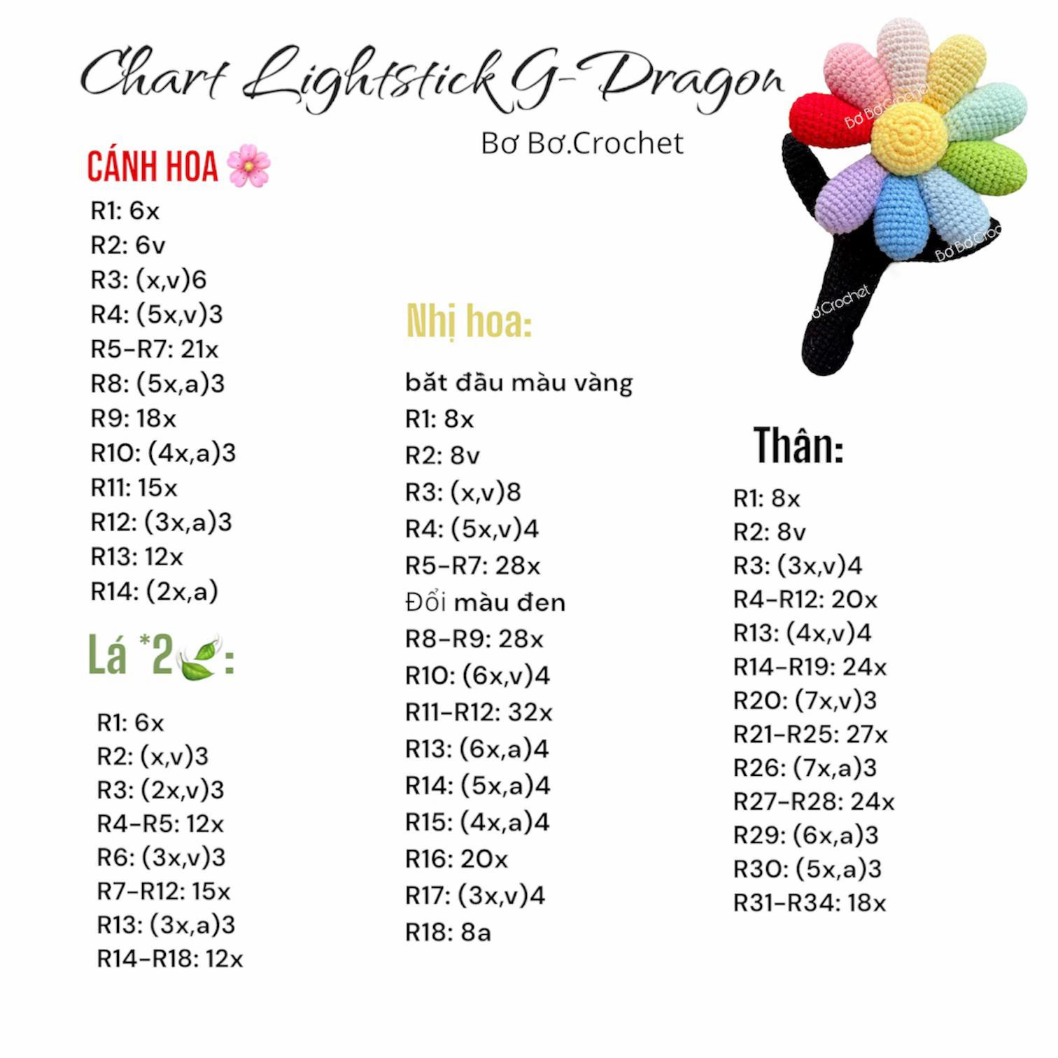 CHART LIGHTSTICK G-DRAGON