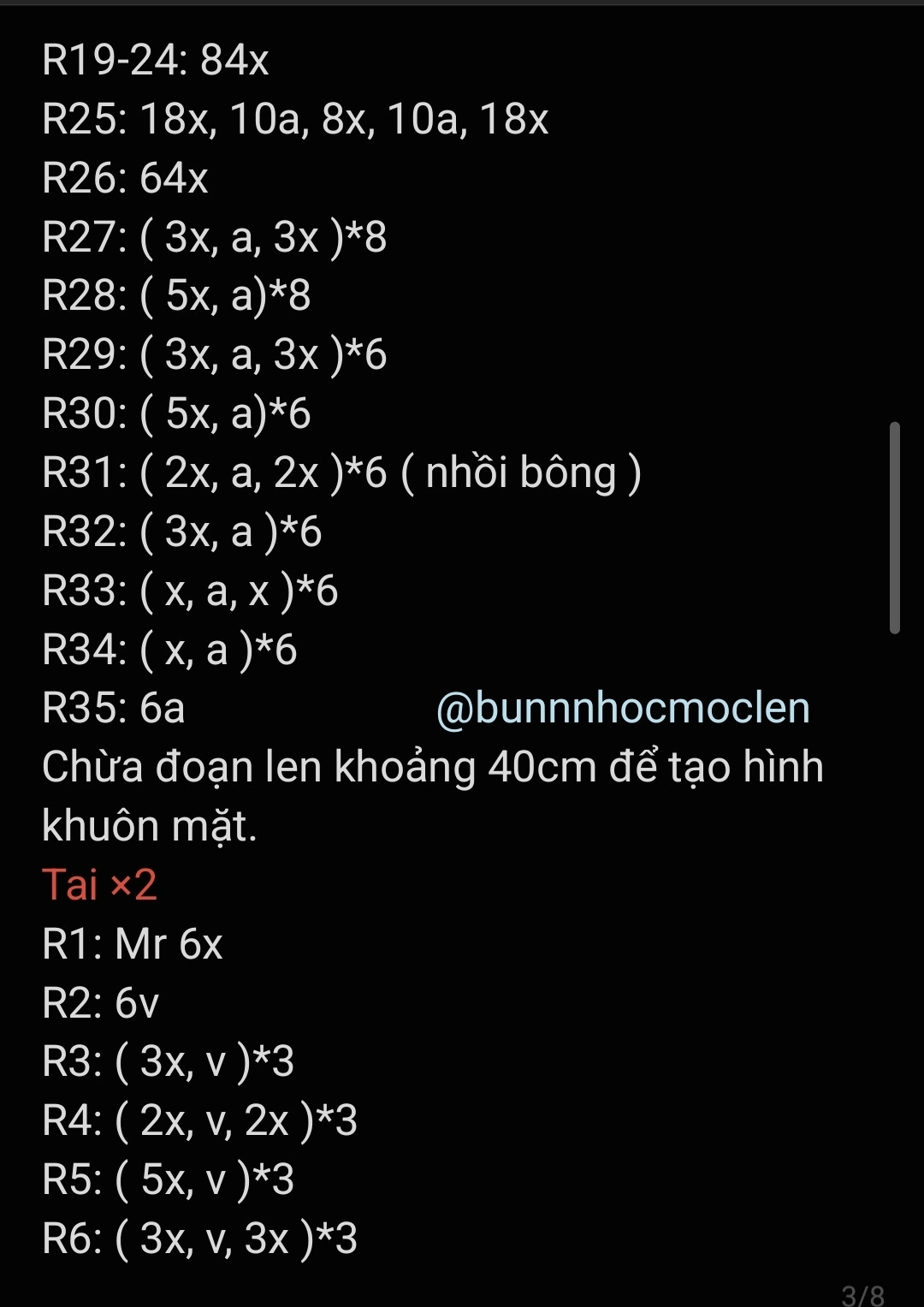 chart móc ba lô thỏ