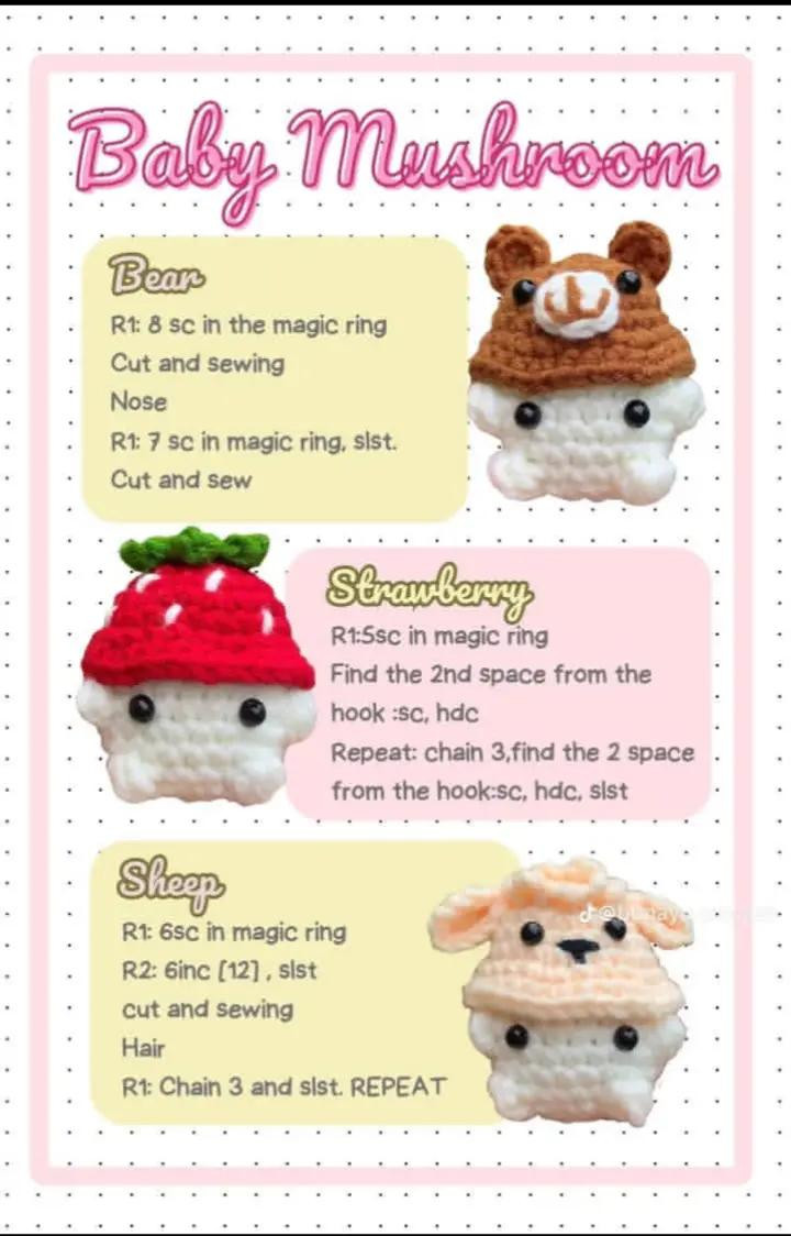 chart móc baby mushroom