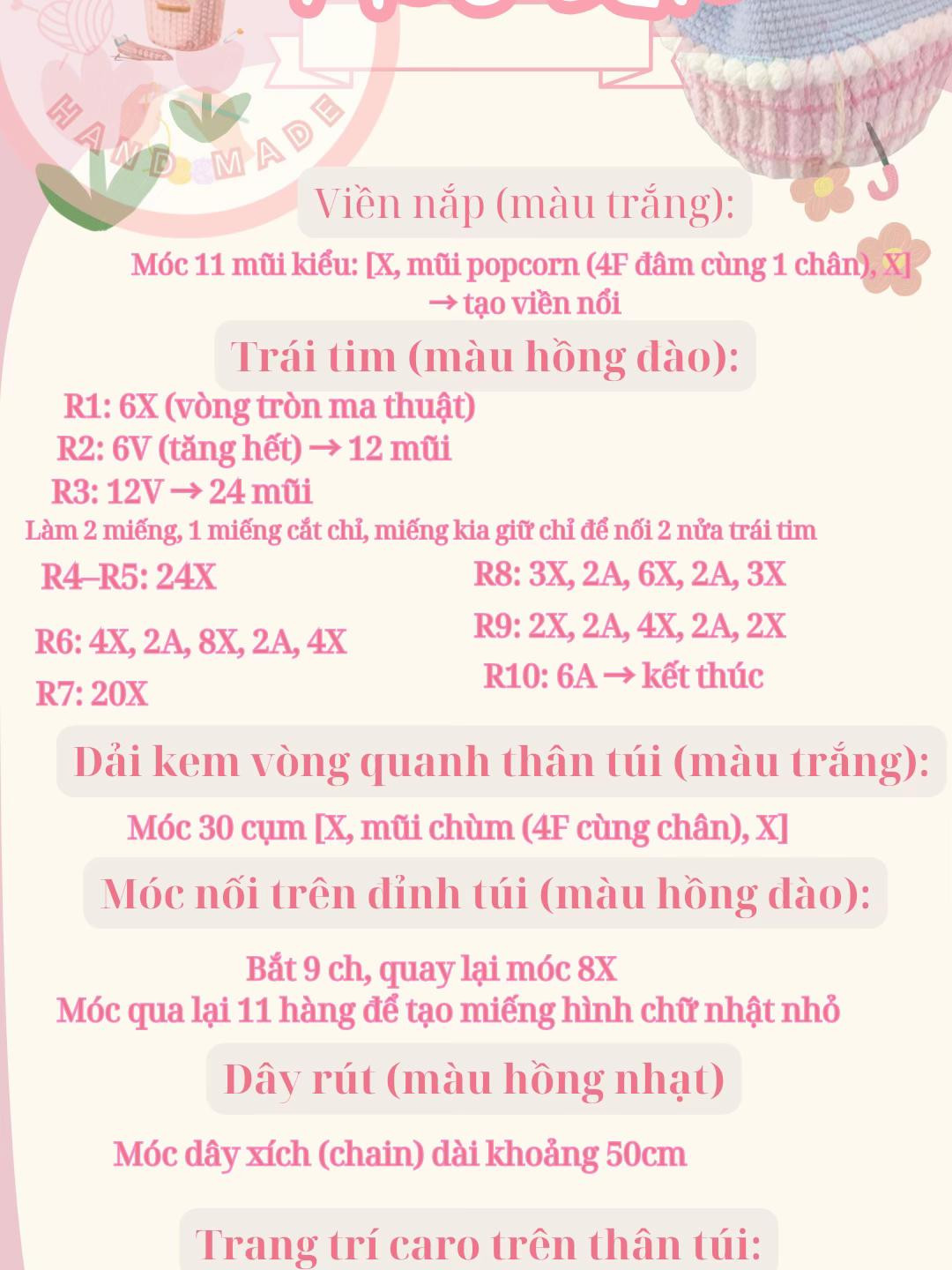 chart móc balo siêu cute