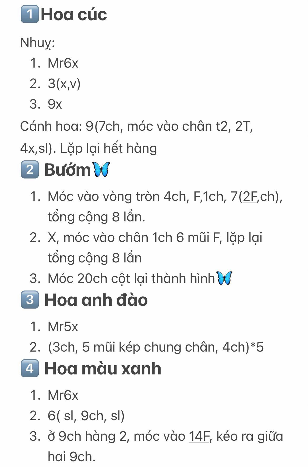 chart móc bó hoa cúc