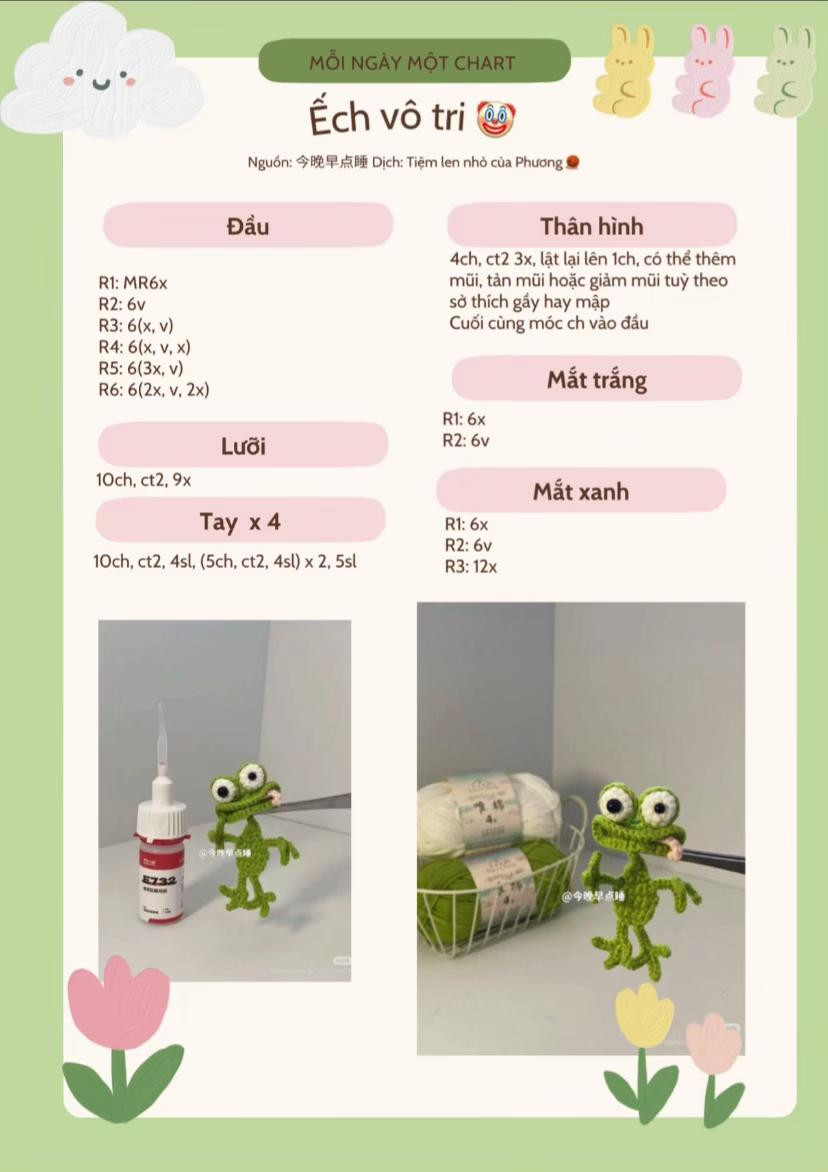 chart móc ếch vô tri len
