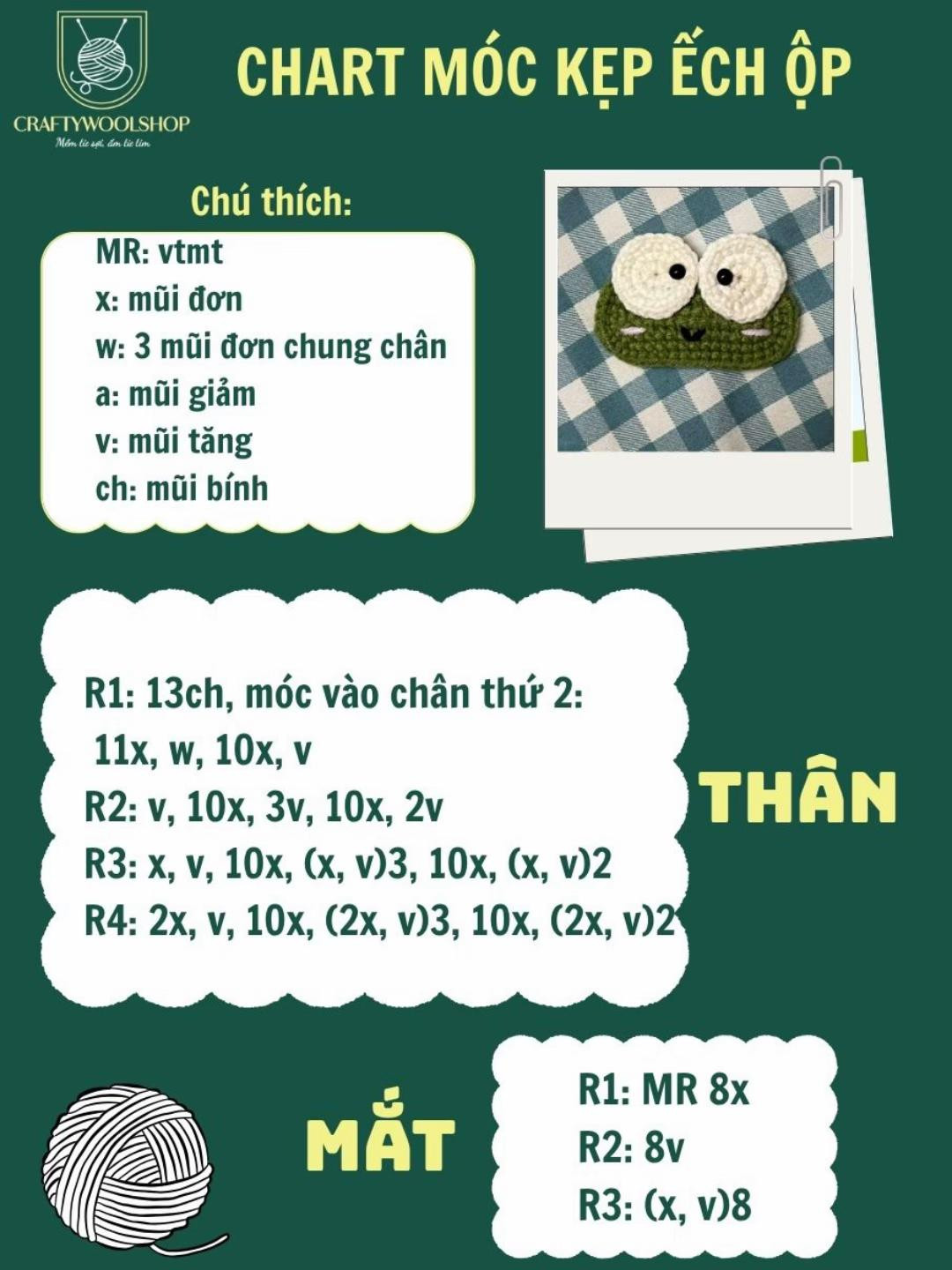 CHART MÓC KẸP TÓC ẾCH ỘP ĐÁNG YÊU 🐸