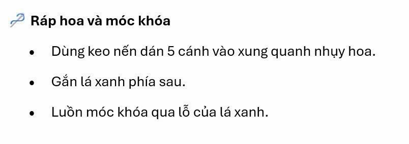 chart móc khóa hoa cúc rơi cánh