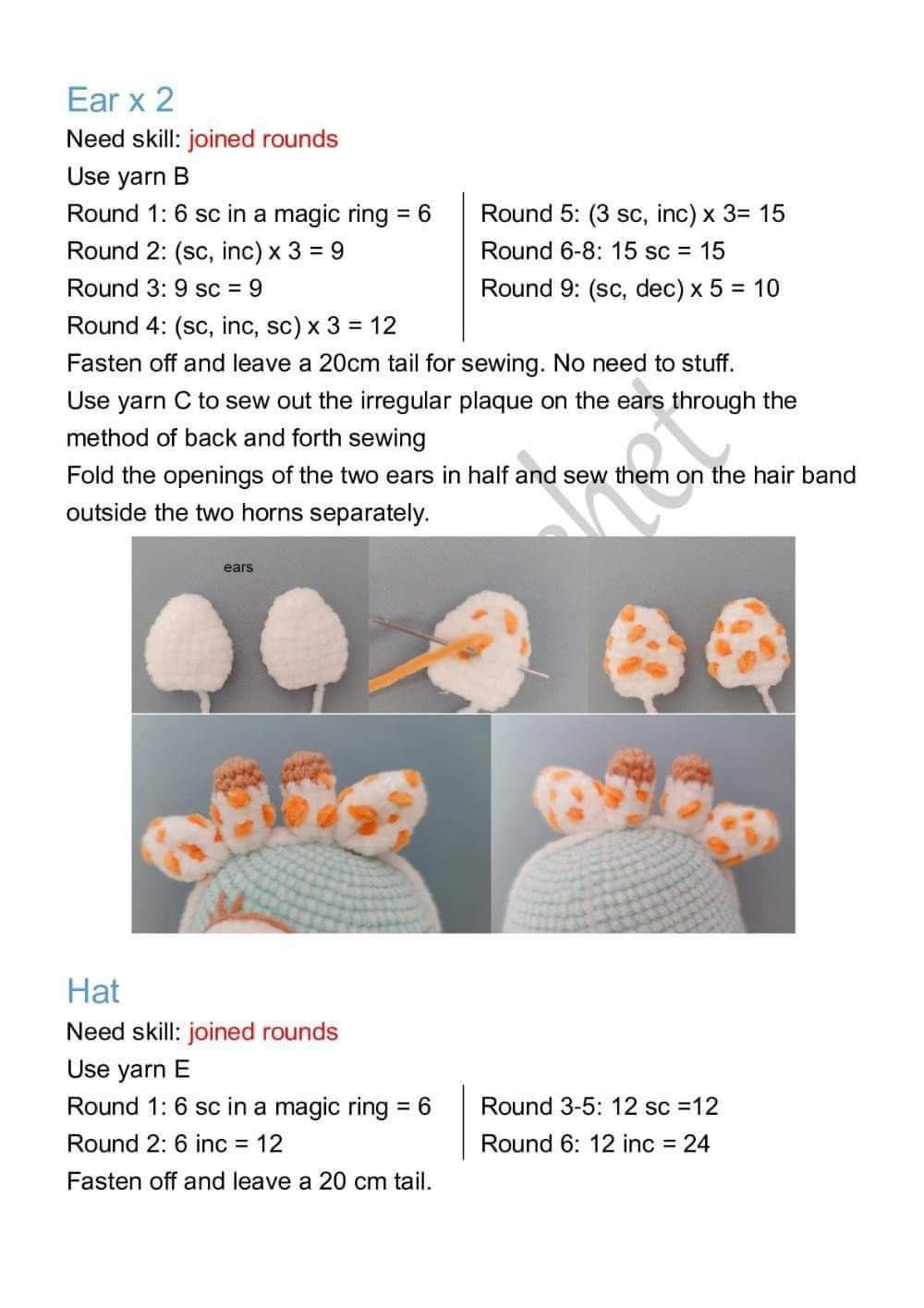 Chart Móc Len: Bốn Chú Cú Amigurumi Ngộ Nghĩnh Dễ Thương