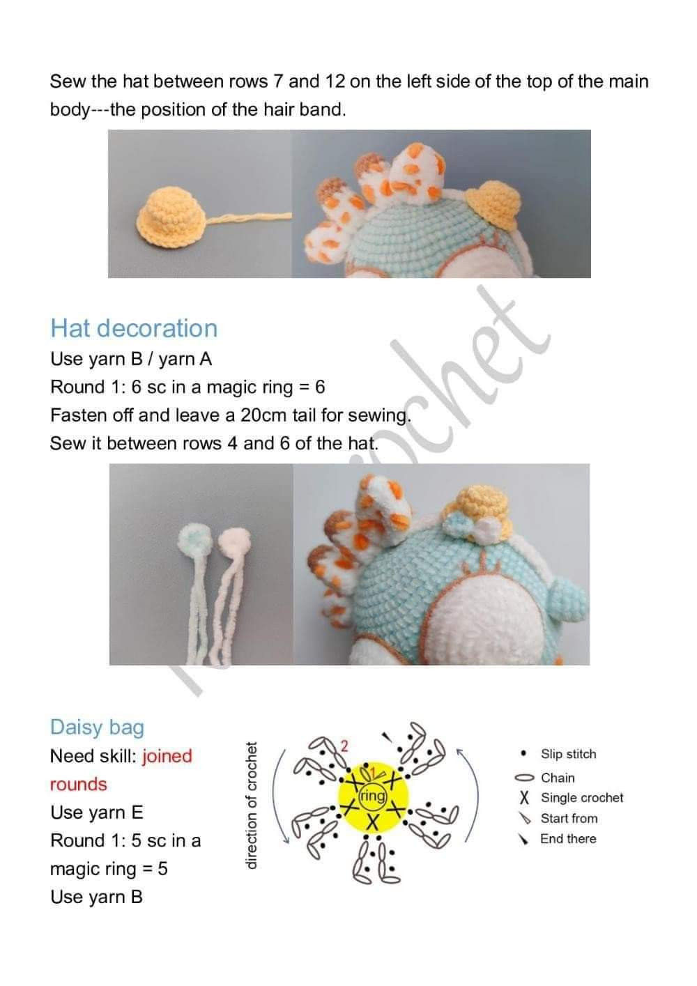 Chart Móc Len: Bốn Chú Cú Amigurumi Ngộ Nghĩnh Dễ Thương