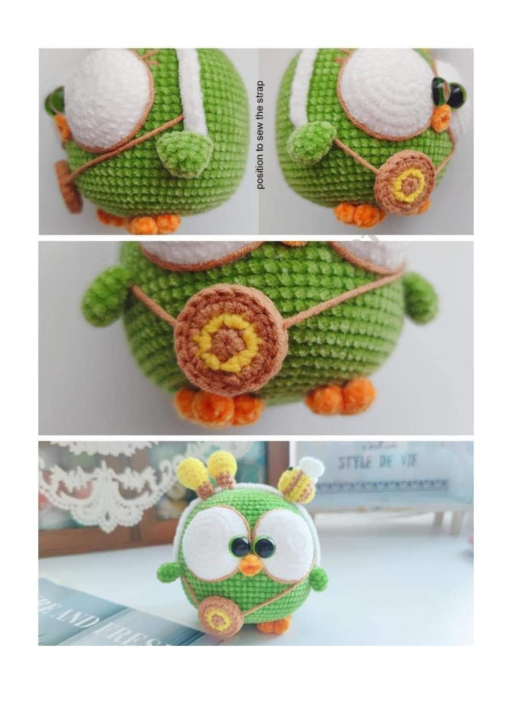 Chart Móc Len: Bốn Chú Cú Amigurumi Ngộ Nghĩnh Dễ Thương