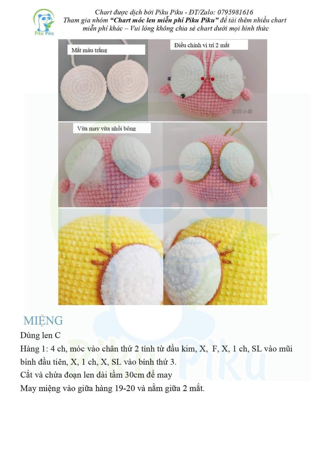Chart Móc Len: Bốn Chú Cú Amigurumi Ngộ Nghĩnh Dễ Thương