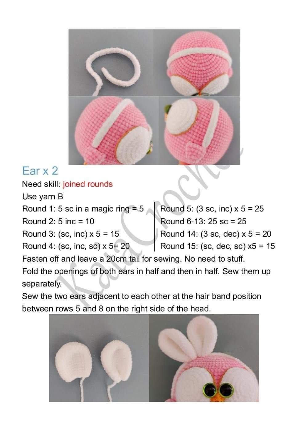 Chart Móc Len: Bốn Chú Cú Amigurumi Ngộ Nghĩnh Dễ Thương