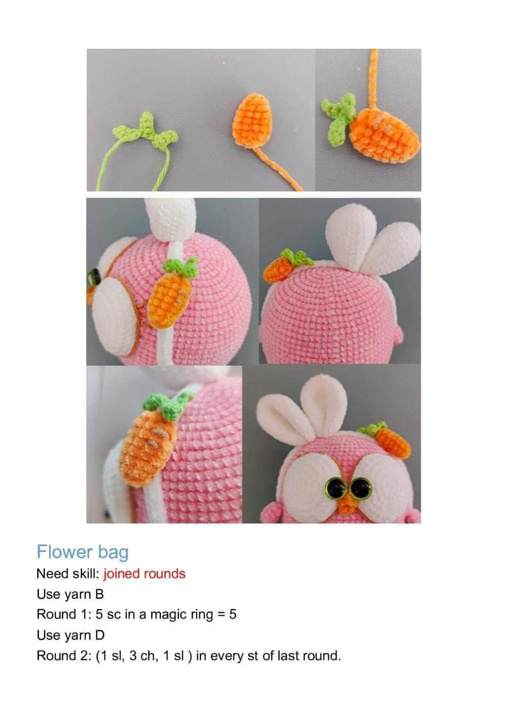 Chart Móc Len: Bốn Chú Cú Amigurumi Ngộ Nghĩnh Dễ Thương