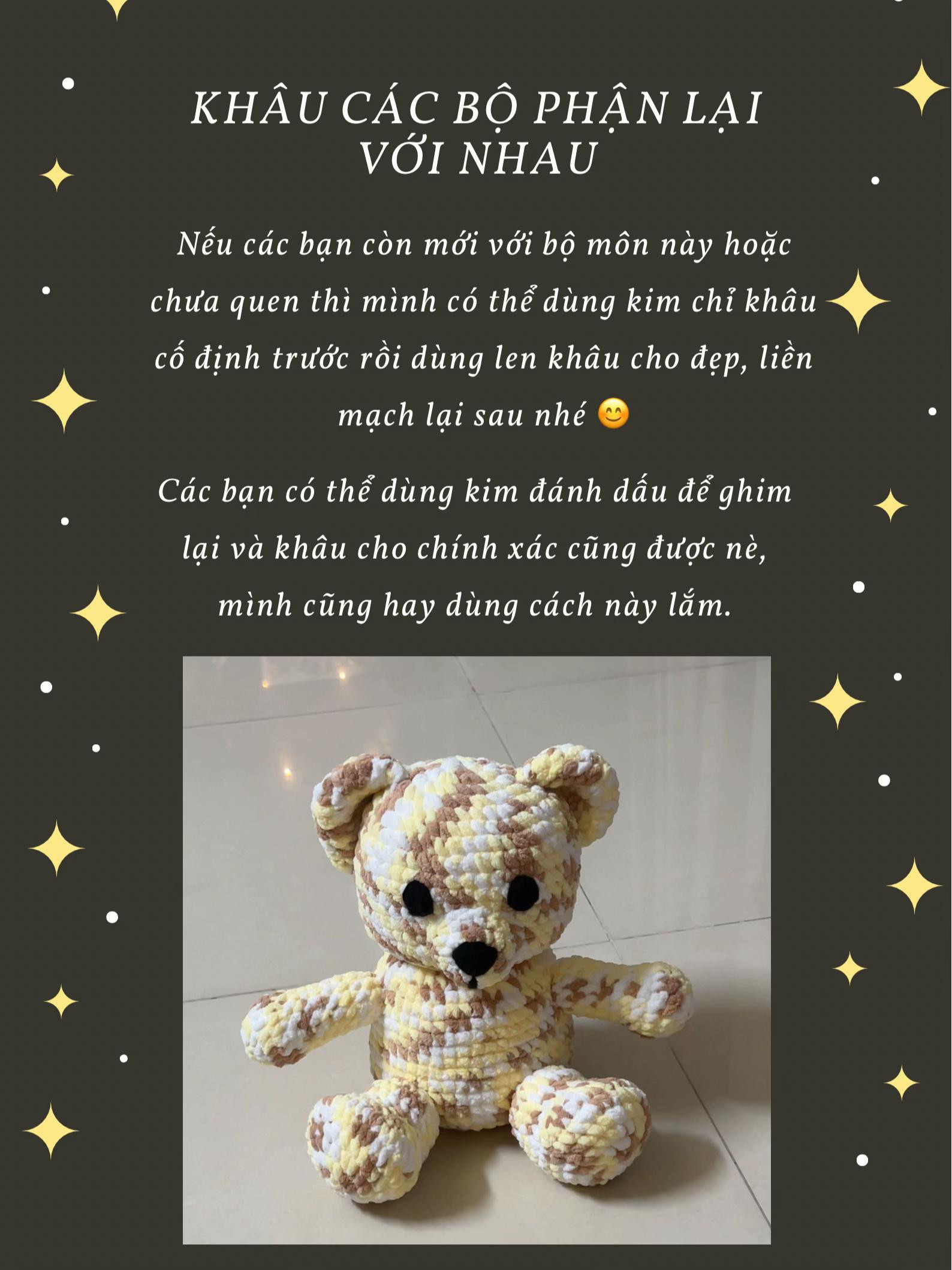 chart móc len gấu bông