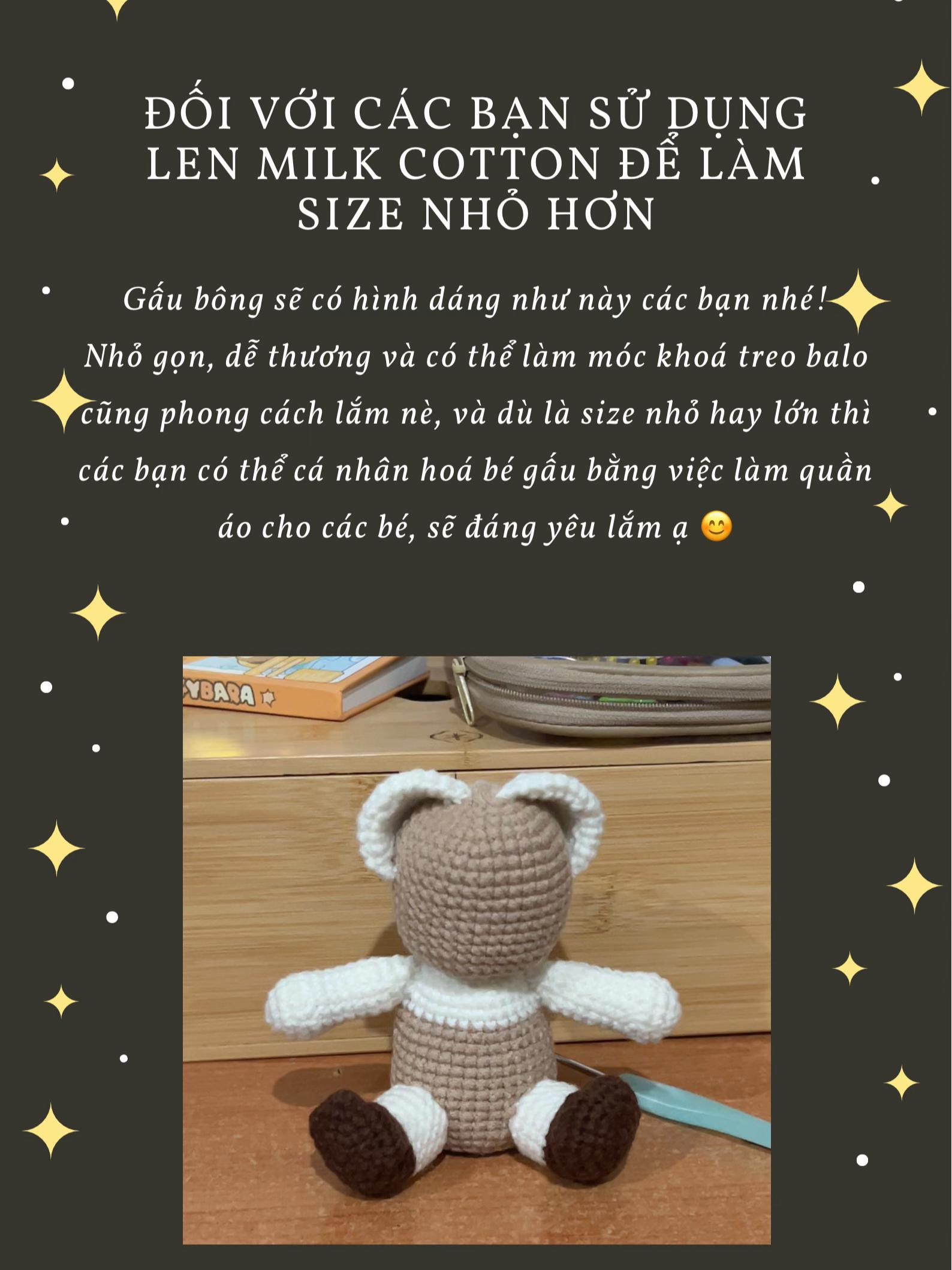 chart móc len gấu bông