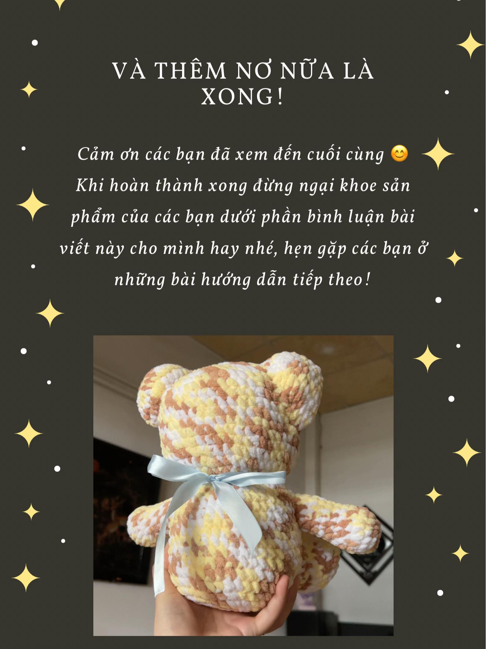 chart móc len gấu bông