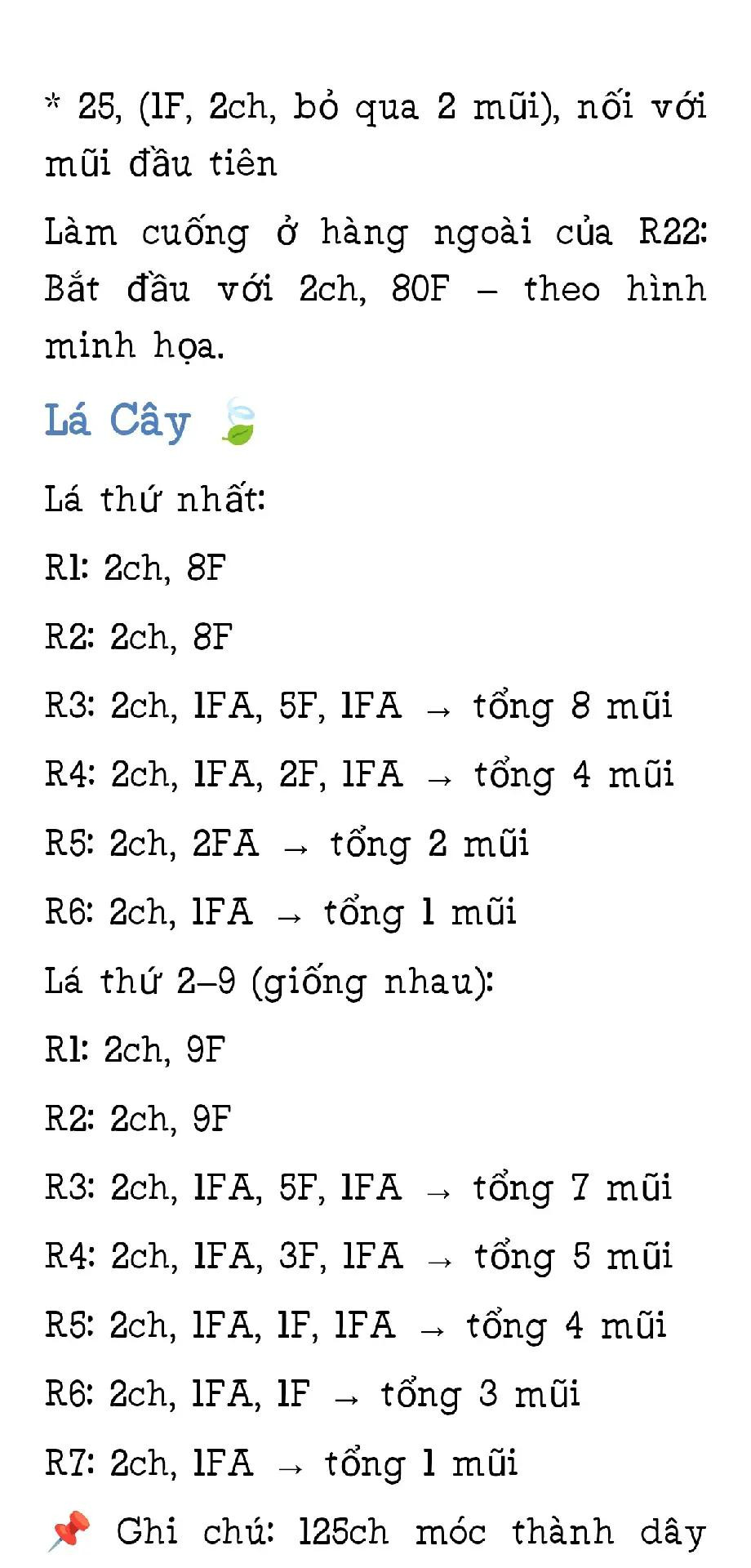 chart móc len mũ cà chua