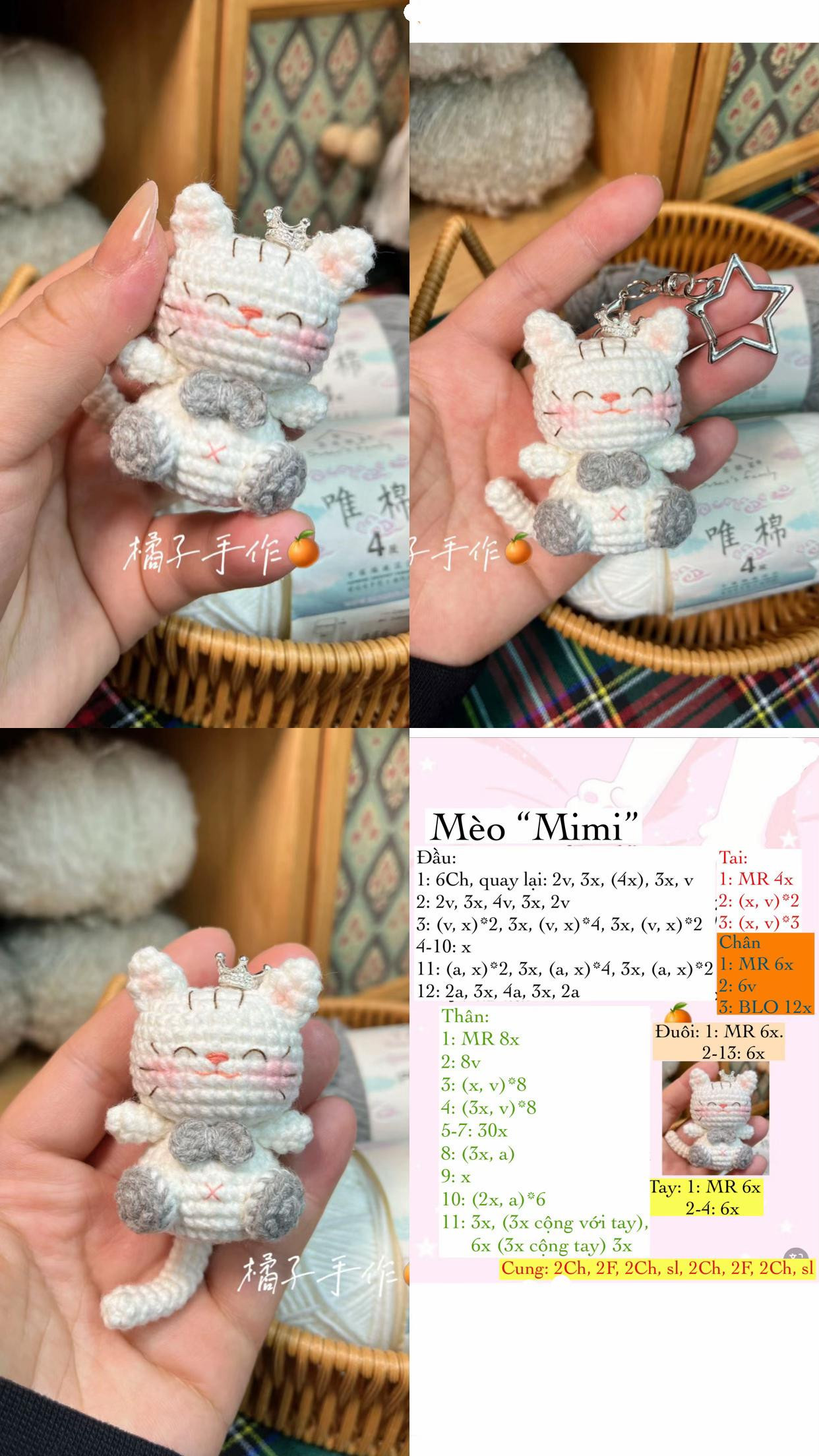 chart móc mèo mimi len