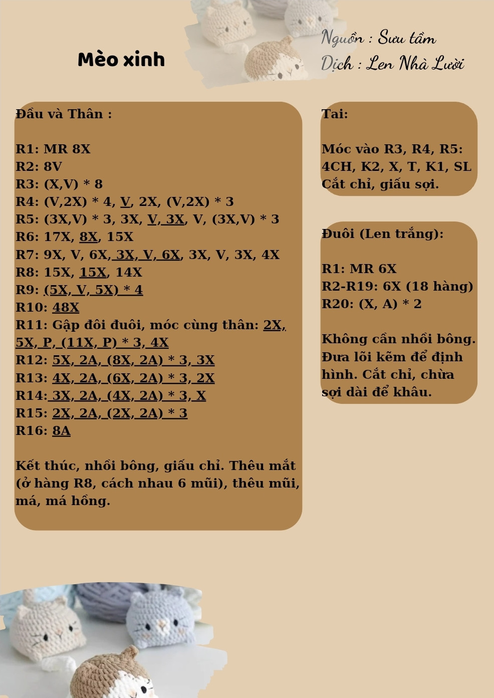 chart móc mèo xinh