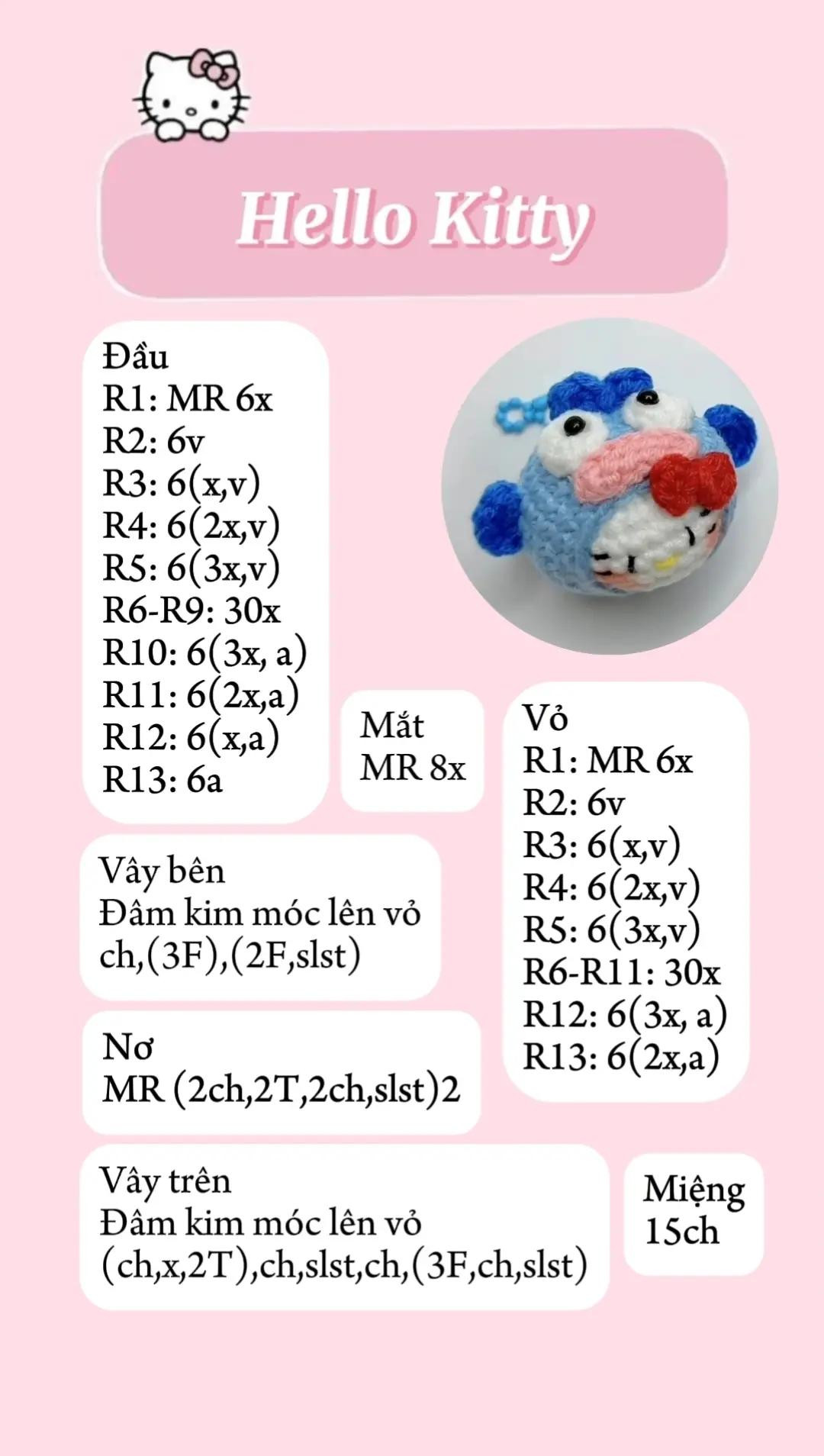chart móc mochi hello kitty len