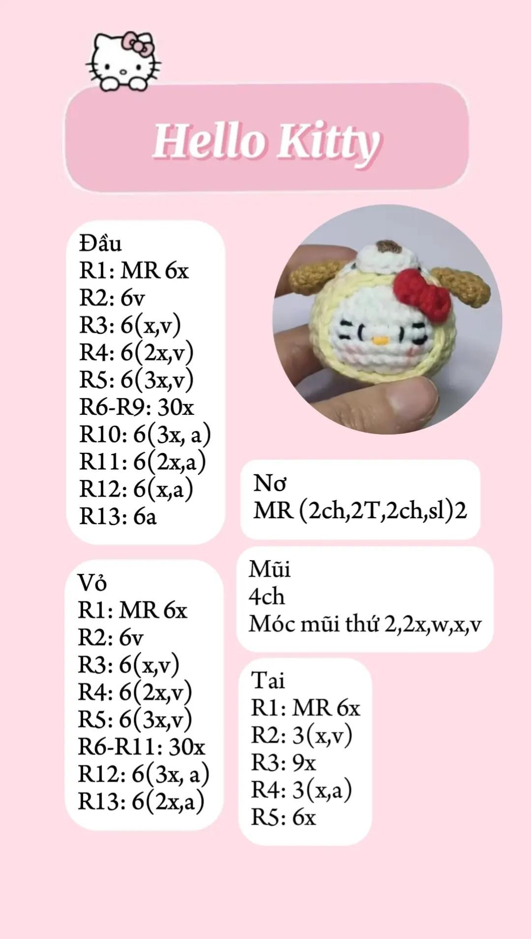 chart móc mochi hello kitty len