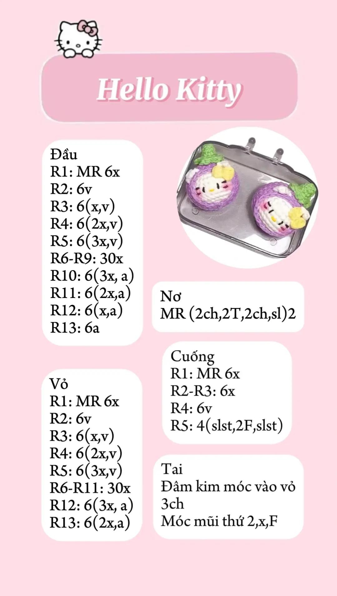 chart móc mochi hello kitty len
