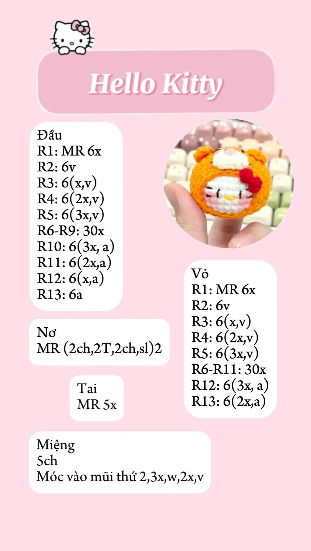 chart móc mochi hello kitty len