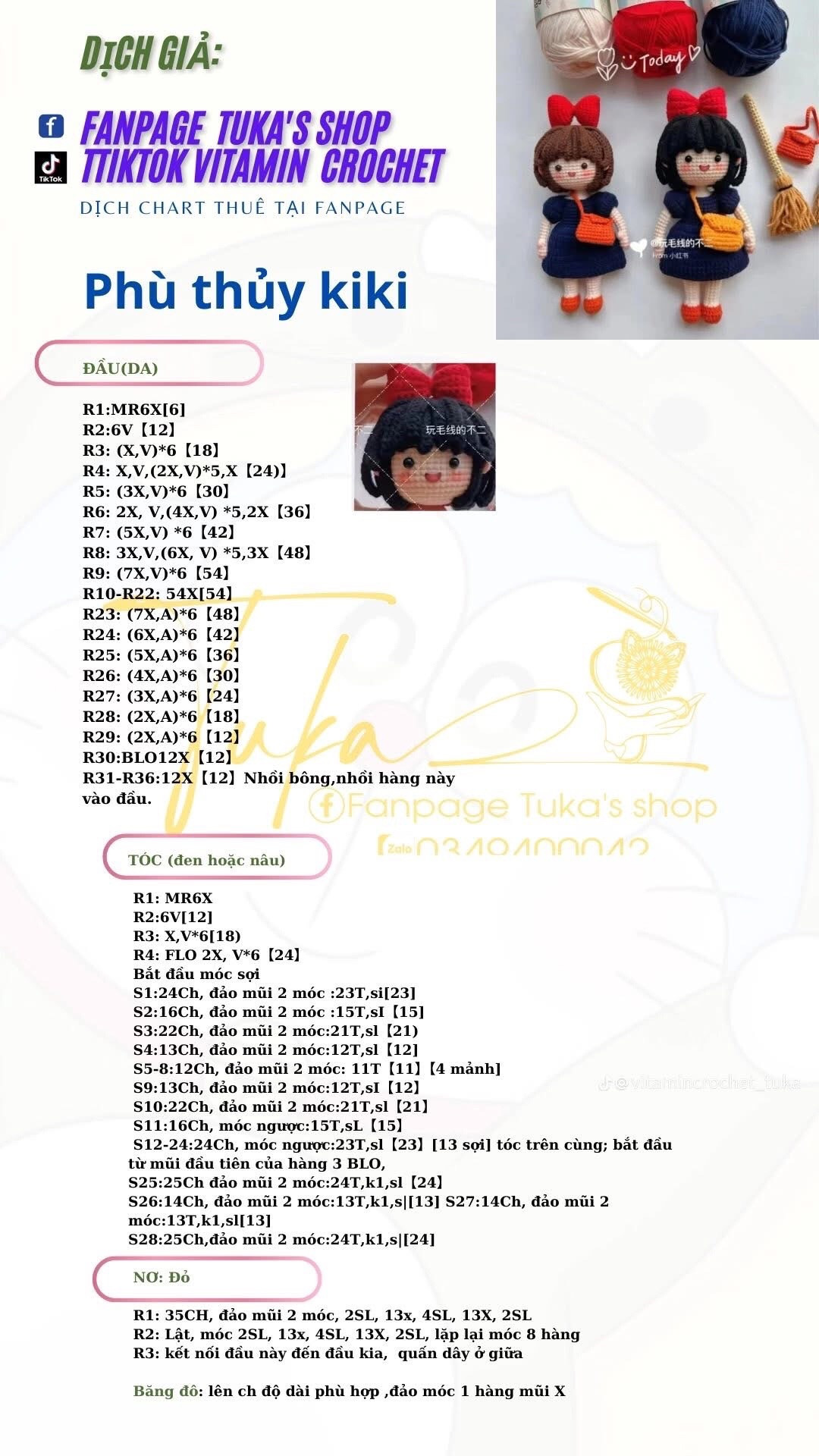 chart móc phù thủy kiki