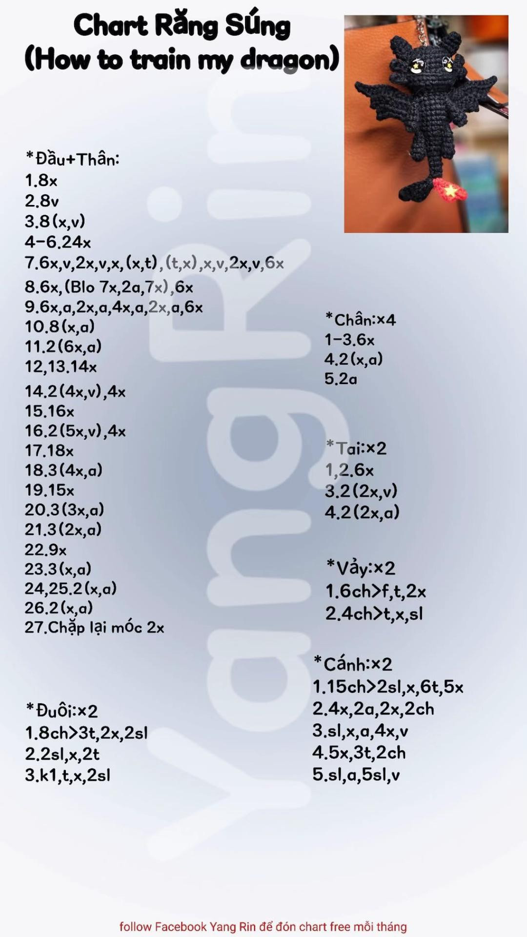chart móc răng súng