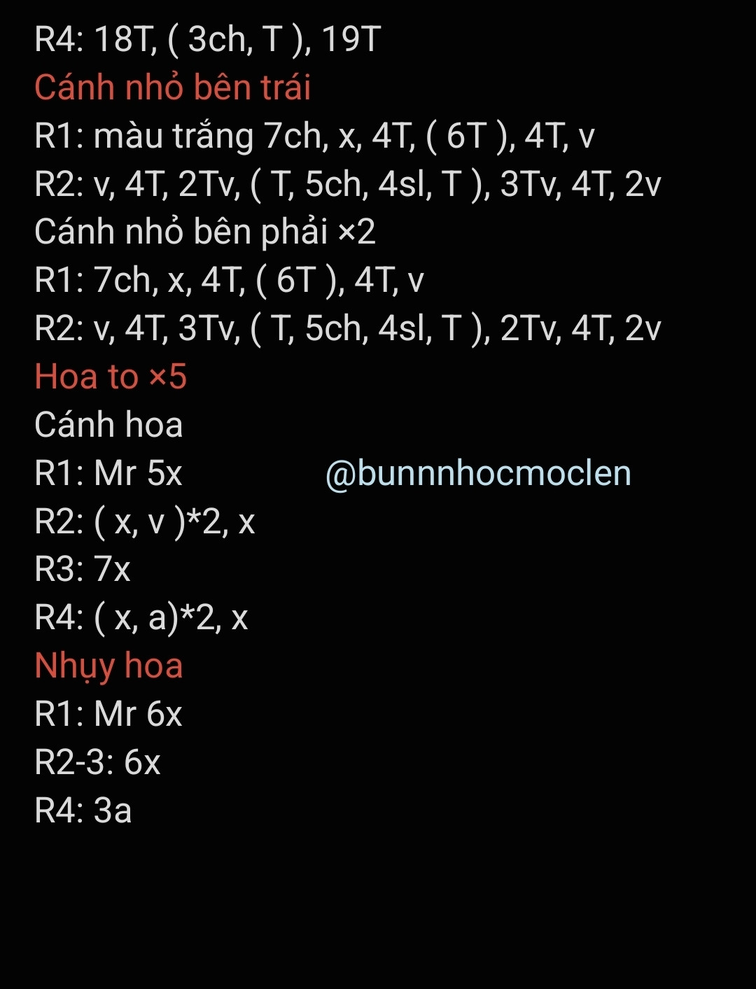 chart móc rồng hoa