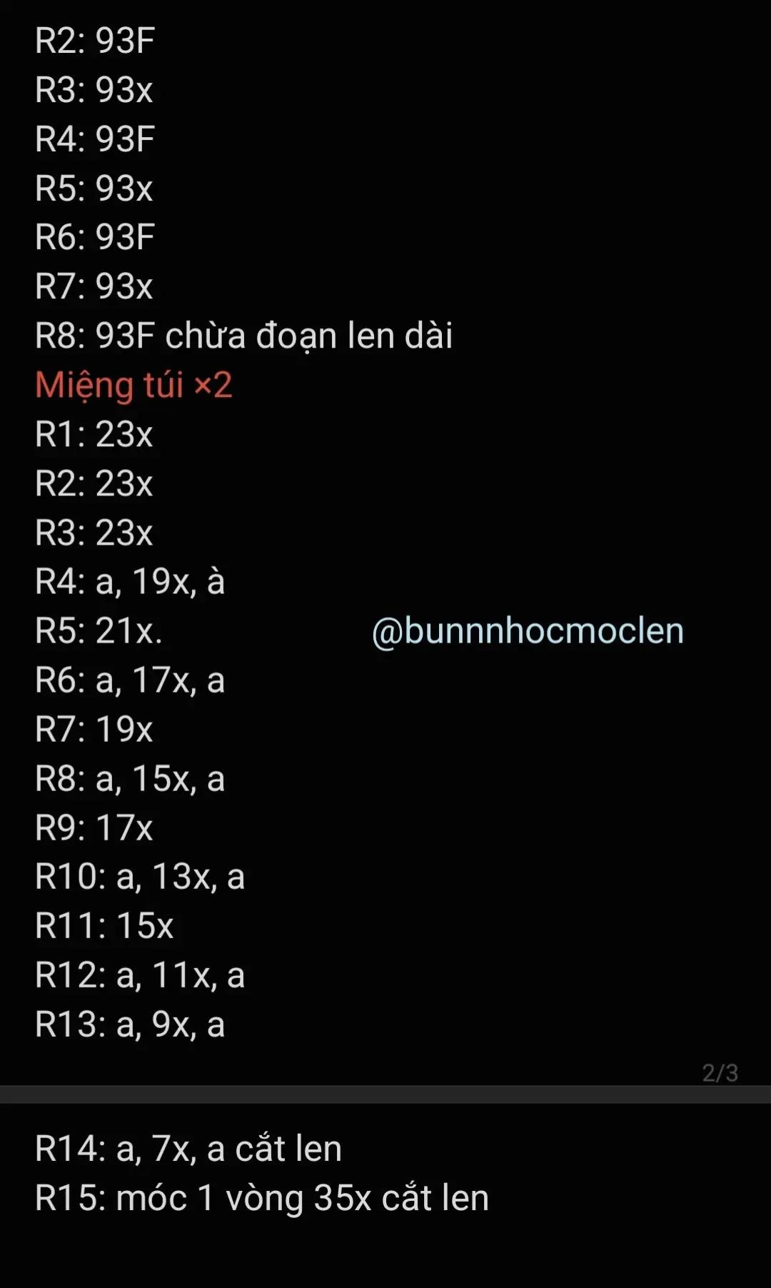 chart móc túi xách tay