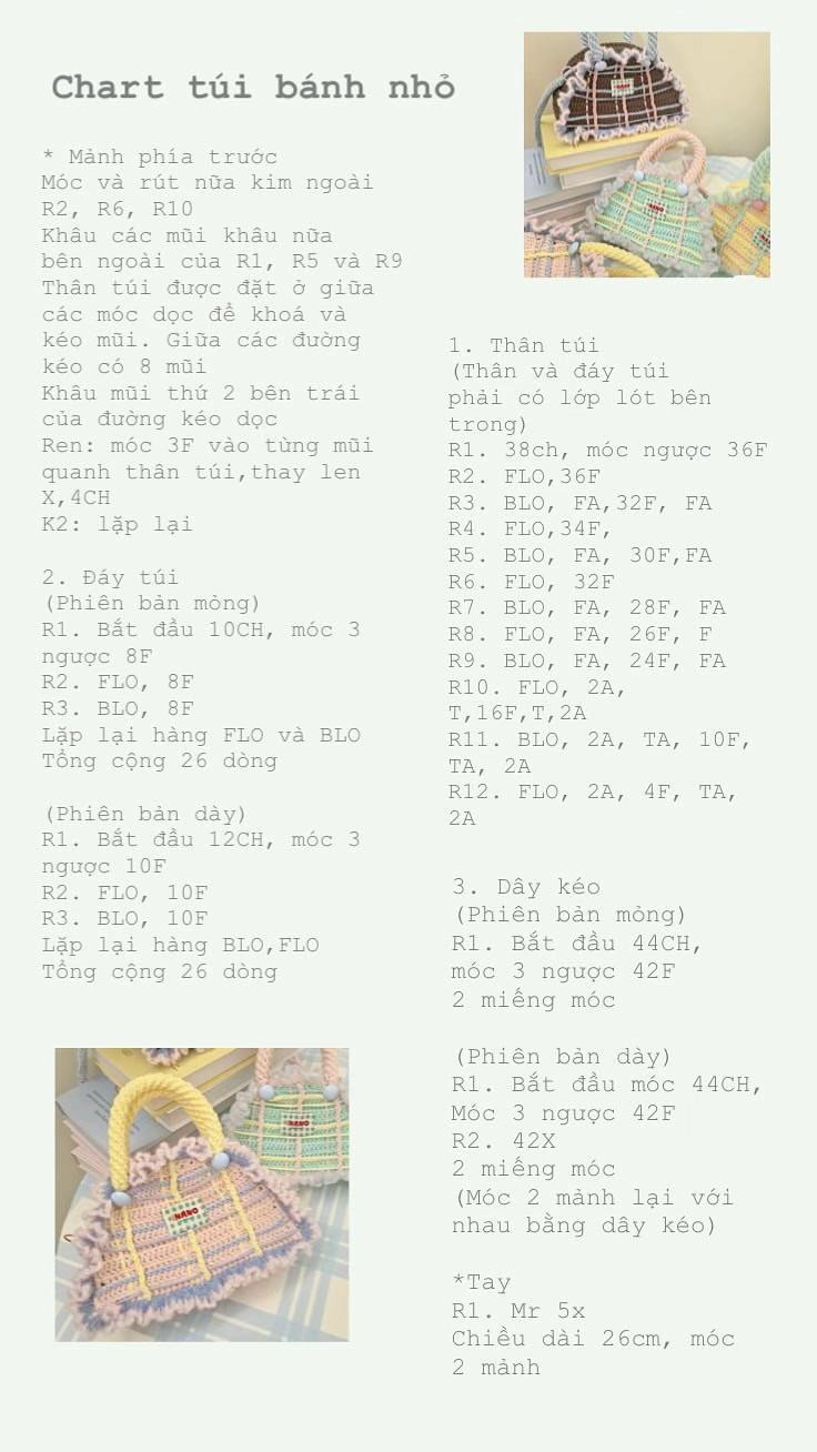 chart túi bánh nhỏ