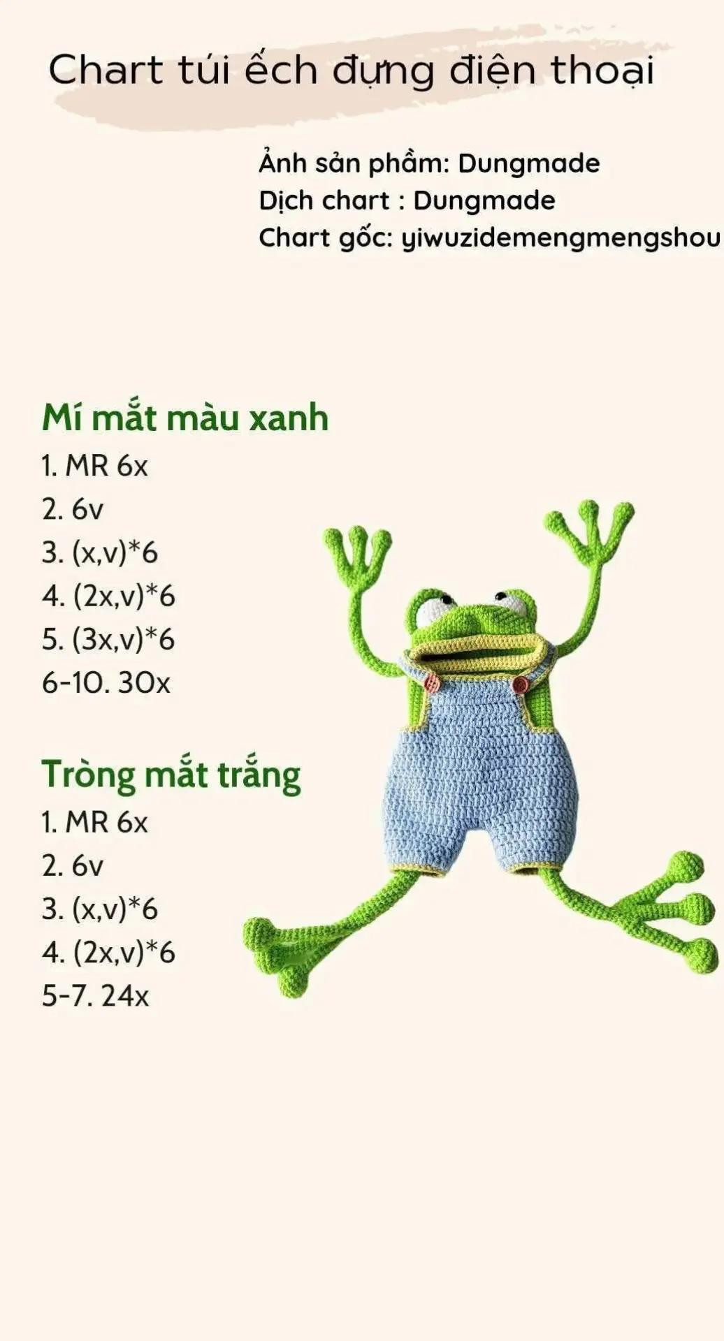 chart túi ếch đựng điện thoại mặc quần yếm