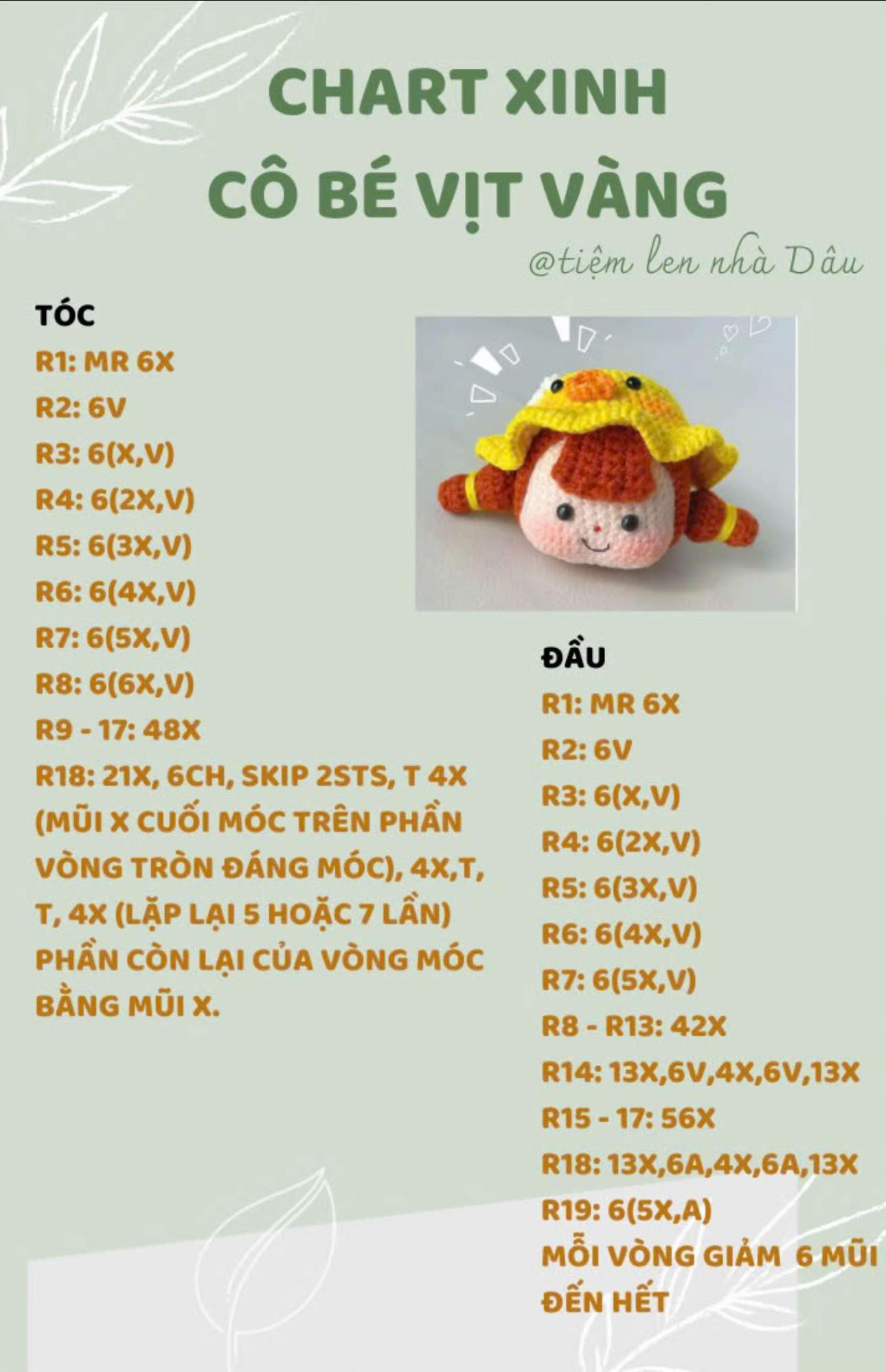 chart xinh cô bé vịt vàng