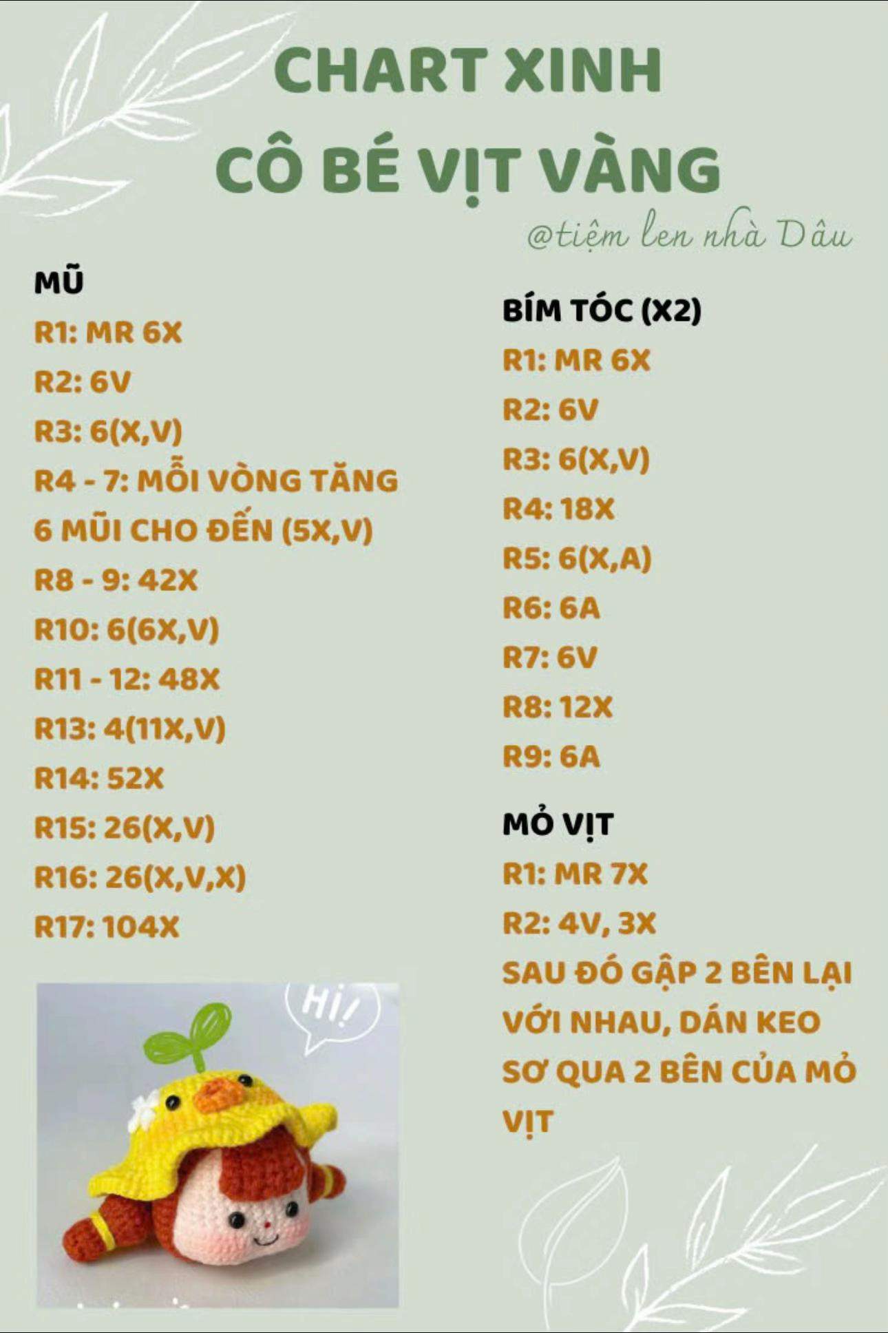 chart xinh cô bé vịt vàng