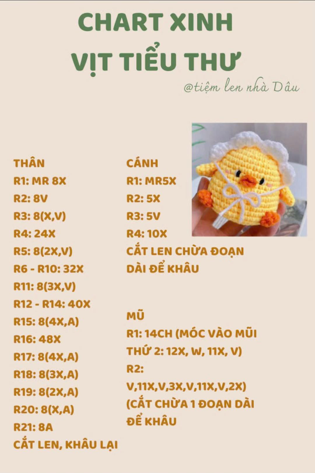 chart xinh vịt tiểu thư