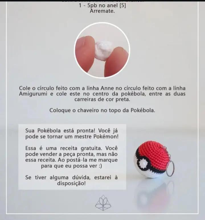 Chaveiro Pokébola em Crochê: Guia Completo e Gratuito