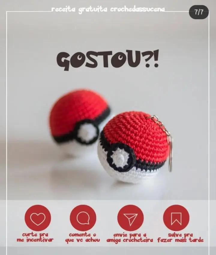 Chaveiro Pokébola em Crochê: Guia Completo e Gratuito