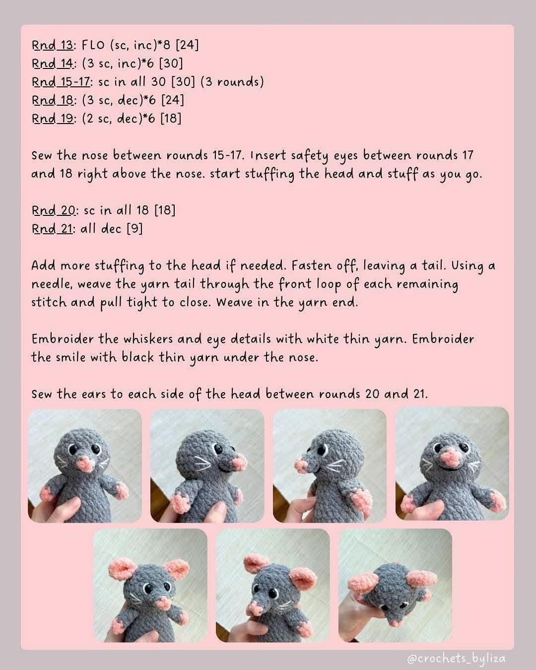 Chef Mouse Crochet Pattern - Free and Adorable!
