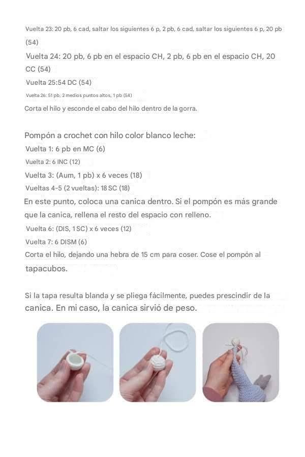 Conejito de crochet con gorro azul para principiantes