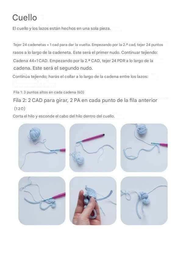 Conejito de crochet con gorro azul para principiantes