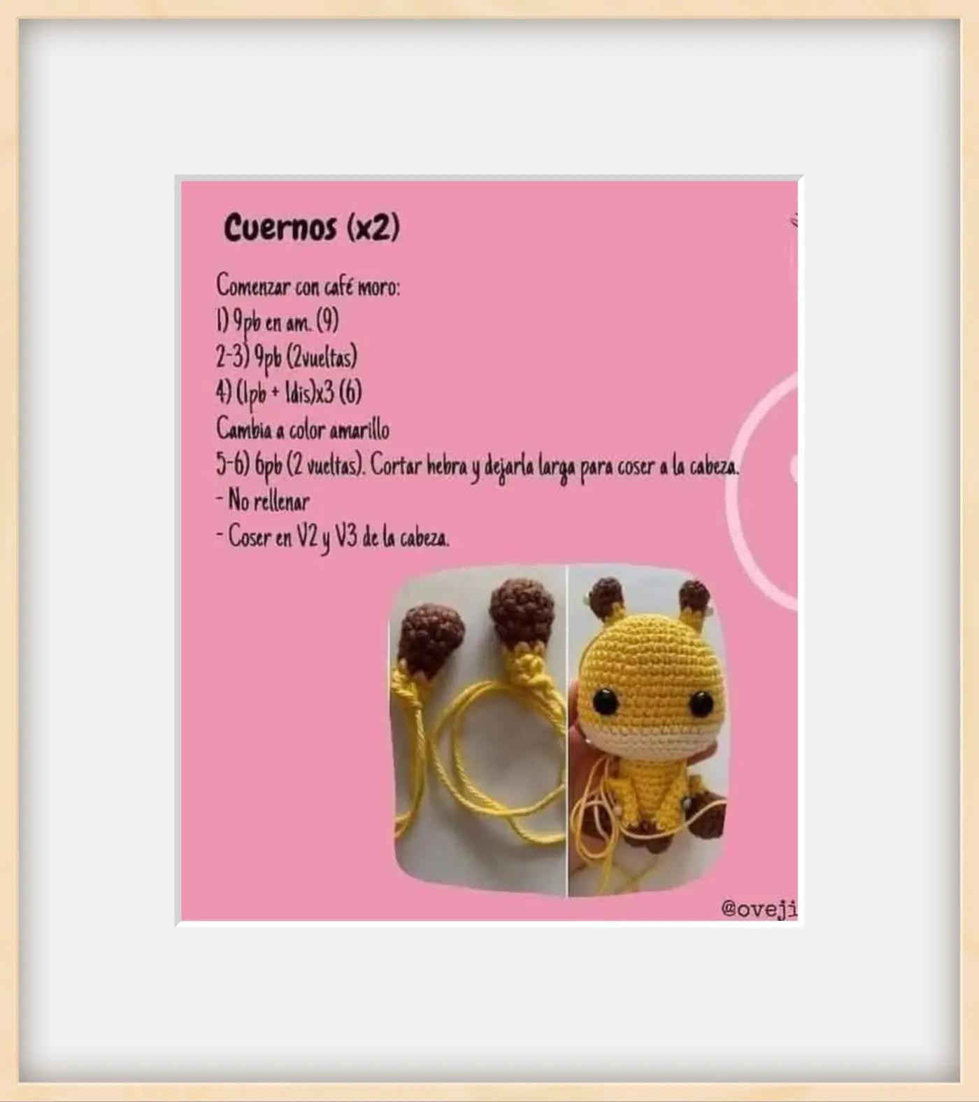 "Crea un adorable amigurumi de jirafa con este patrón de crochet fácil"