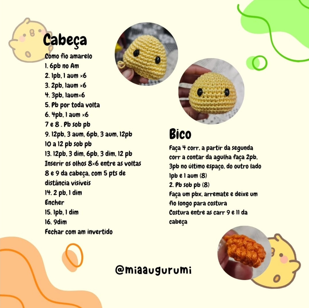 "Crochê Amigurumi de Patinho com Chapéu de Sapo: Receita Grátis"